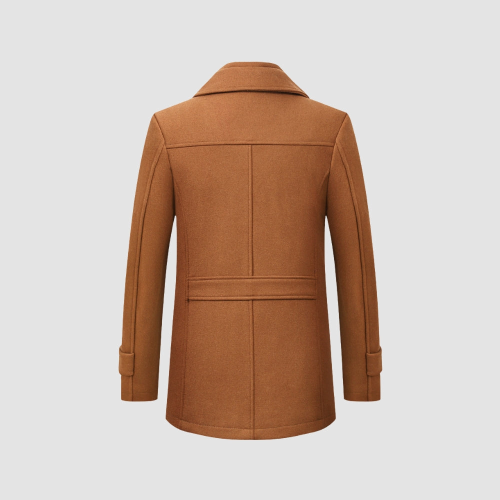 Old Money Mid-Length Woolen Coat Business Casual Style