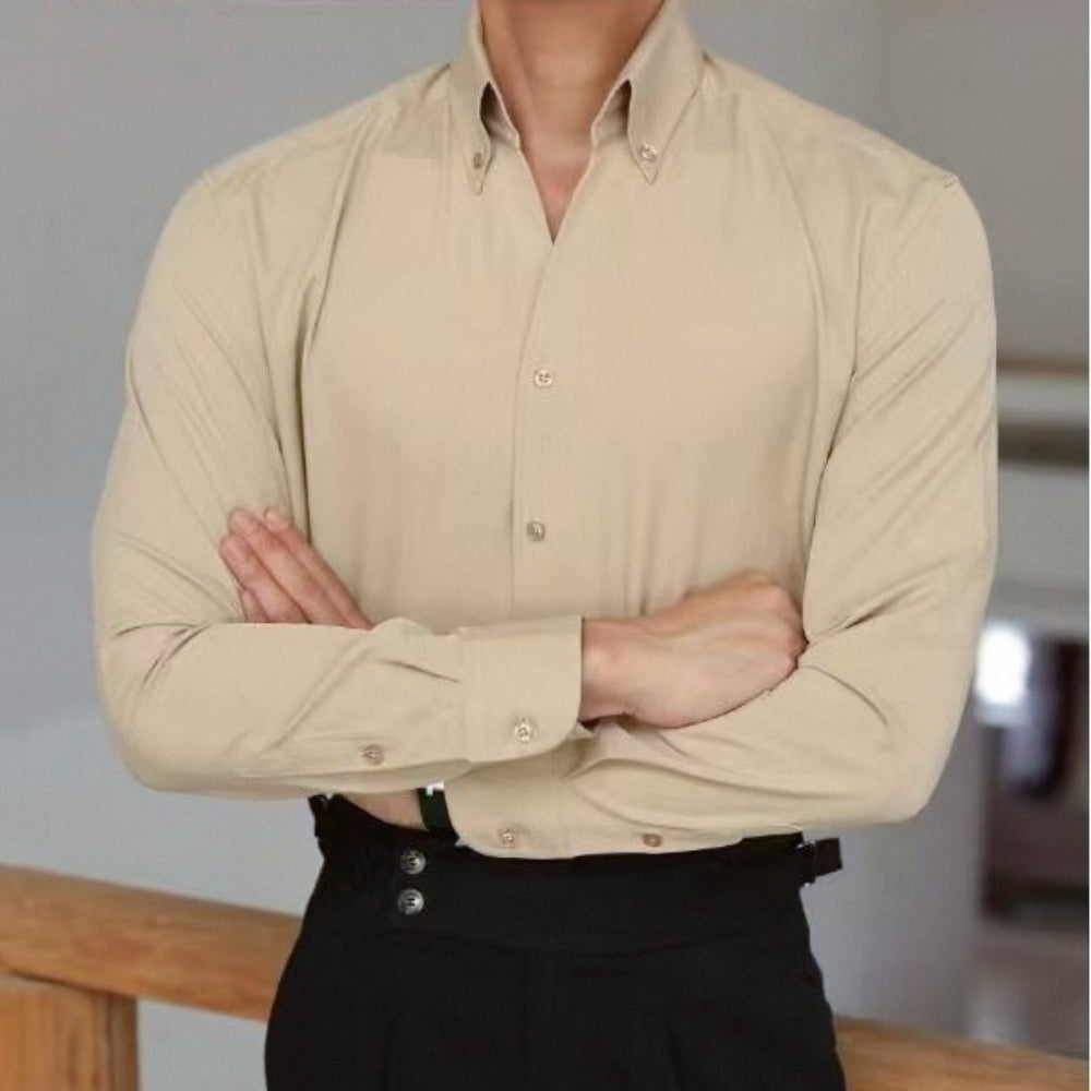 Old Money French Style Slim-Fit Shirt