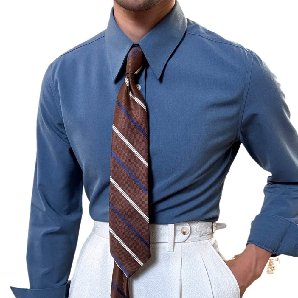 Old Money French Style Slim-Fit Shirt