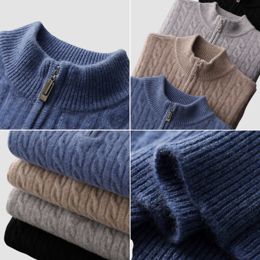 Old Money Thickened Cashmere Wool Turtleneck Sweater